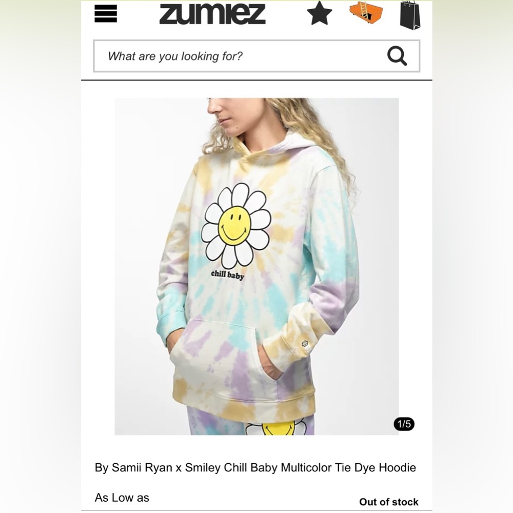 Samii Ryan x Smiley Chill Baby Multicolor Tie Dye Hoodie